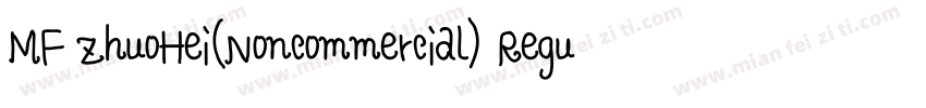MF ZhuoHei(Noncommercial) Regular A字体转换
